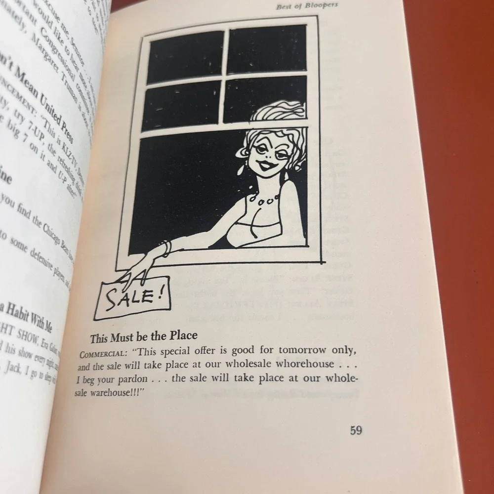 Best of Bloopers Kermit Schafer 1973 Hardcover Book Radio TV Hilarious Boners